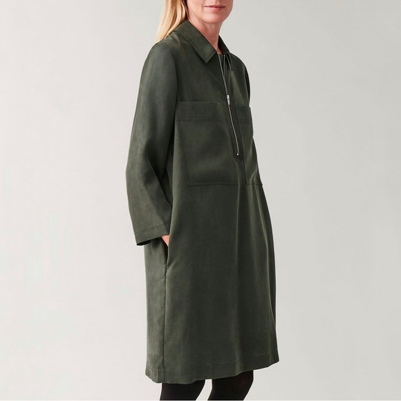 COS Women's Green Zip-Up Dress - Picture 3 of 16